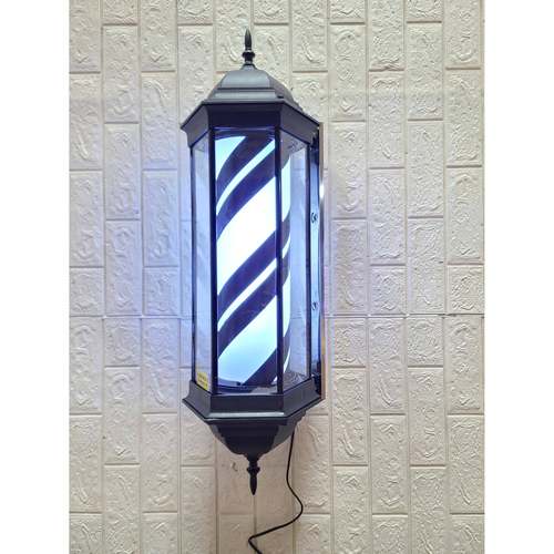 美发转灯旋转理发店LEASV墙D复水古奢华发廊户外宫挂防灯灯箱厂锦