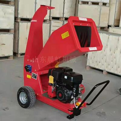 园林枝粉碎机HZU树果树油枝碎枝机移式汽木材粉碎动机