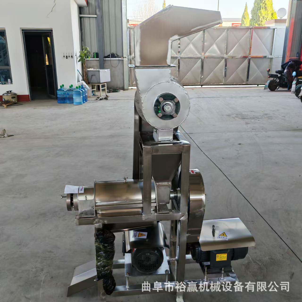工业凤梨大蒜榨汁机 菠菜圆葱不锈钢榨汁机 黑加仑螺旋挤汁机