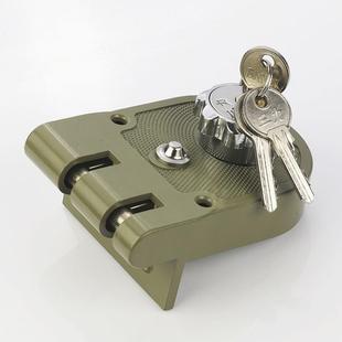 三虎入户家用力推拉移锁门虎齿老式外装门锁铁老大门木S5-1A门防