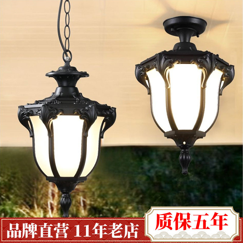 欧式户外吊灯防水庭院阳台走廊大门花园别墅凉亭葡萄架太阳能吊灯