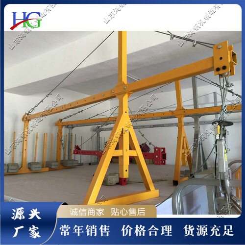 建筑工程高空作业升降机楼房装修电动式升降吊篮单柱双笼提升机