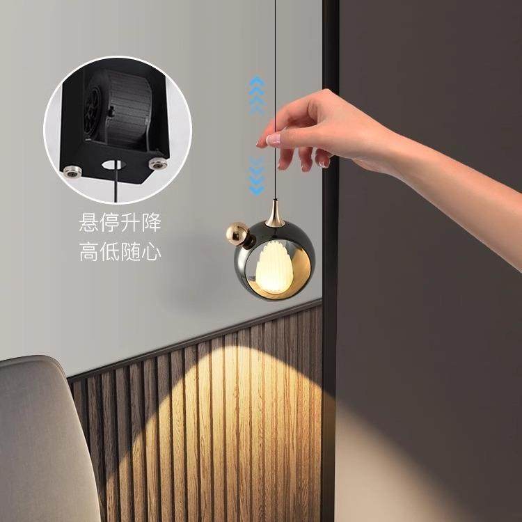 室头吊灯现代简约20卧2床4新款小山丘吊灯意式577极简可降床头升,家装灯饰光源,智能吊灯,淘宝优惠券,粉丝福利购,淘宝优惠卷