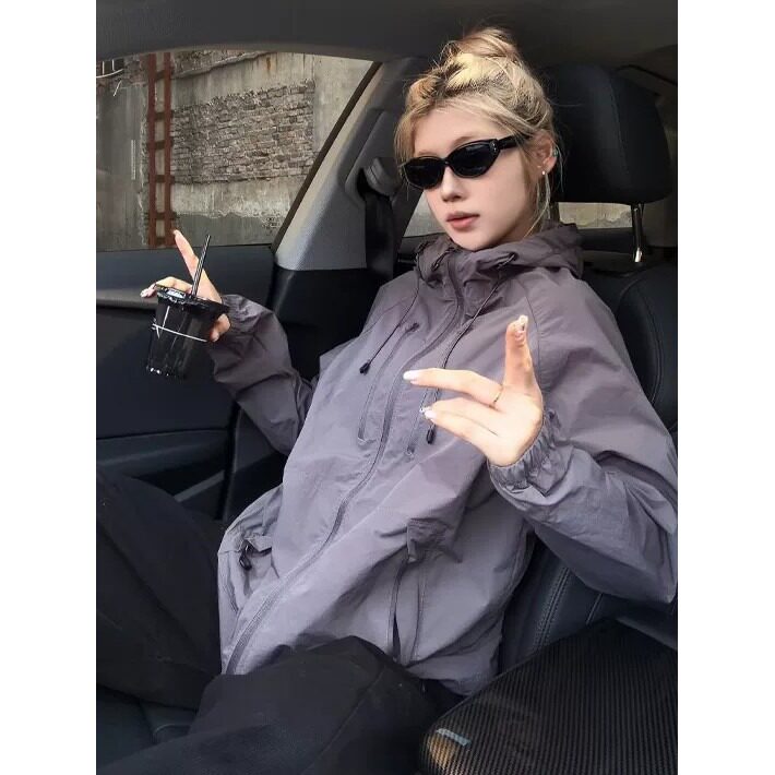防晒衣男女款夏季薄款户外防紫外线外套山系徒步情侣登山服装嘻哈图片