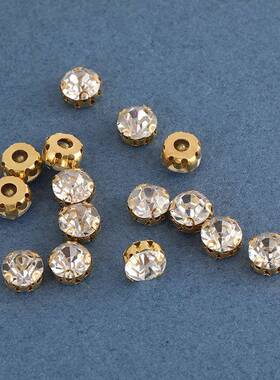 不锈钢打6mm8mmD型爪四20230407耳爪玻璃爪机钻适用DI钉珠手缝Y饰