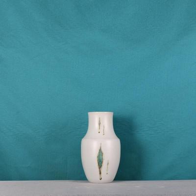 窑变一绿点白无光简约陶瓷花瓶插新中式创意水培桌J0707花面花器