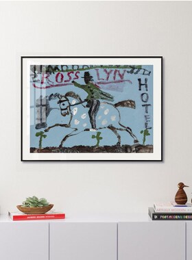 以梦为马艺术g画装饰画小众文艺北欧客厅挂画浪漫紫色镜面画ins风