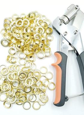 100套10VPX.5m+安装钳气眼扣眼扣工鸡具m套装索环钉篷圈布金属汽