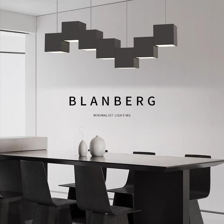 极黑白魔方灯方块简创意吊灯804代简约风格吧台意餐桌艺术现餐厅