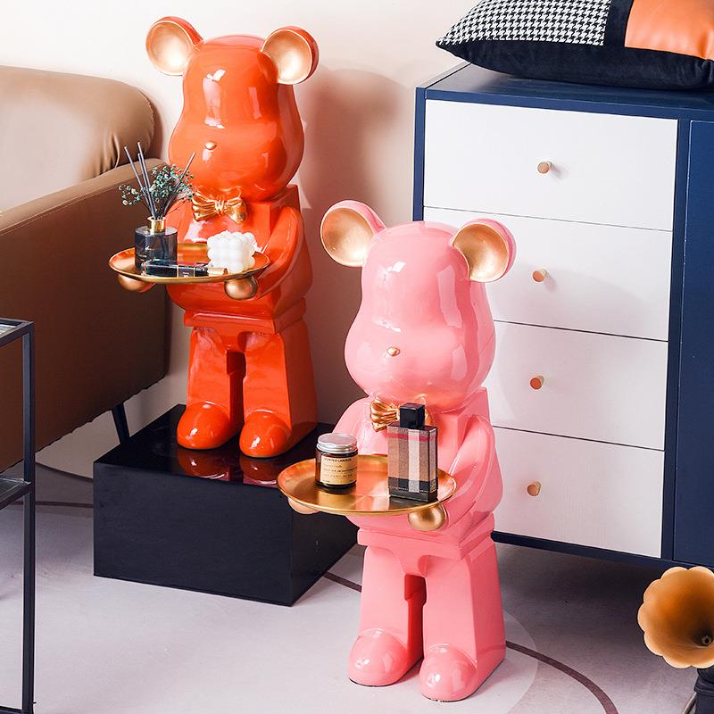 熊大号落摆件高级感厅04198摆客件轻奢风沙发旁收纳托地盘迁乔礼