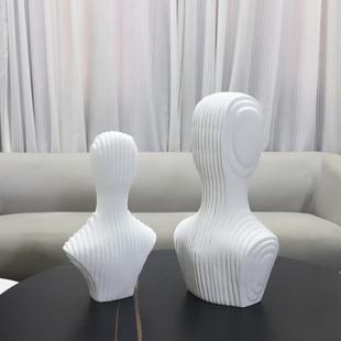 现代简几何白色玄抽象约人物雕塑厅树脂摆件客1323卧室关酒店家居