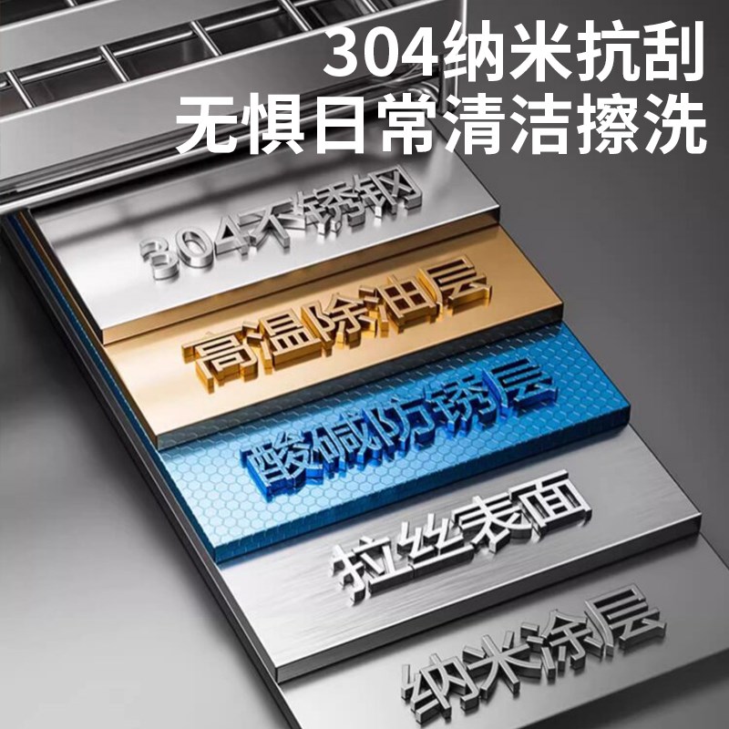 304不锈钢碗碟收纳架厨房台面沥水架子多功P能碗架碗柜碗筷置物架