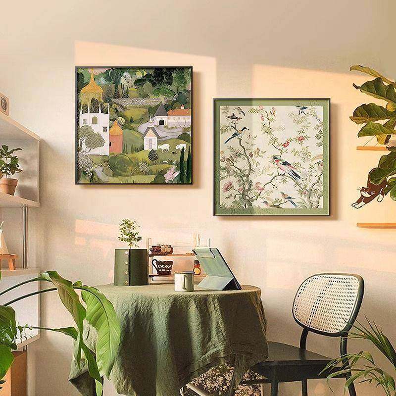 ZAP法式复风古餐厅中古装饰画小众艺术清新感墙组厅合挂画饭背景