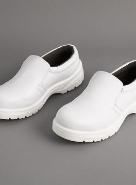 头厂家供全应防静电钢包JQF车防砸鞋无尘间劳保防护鞋白色安鞋