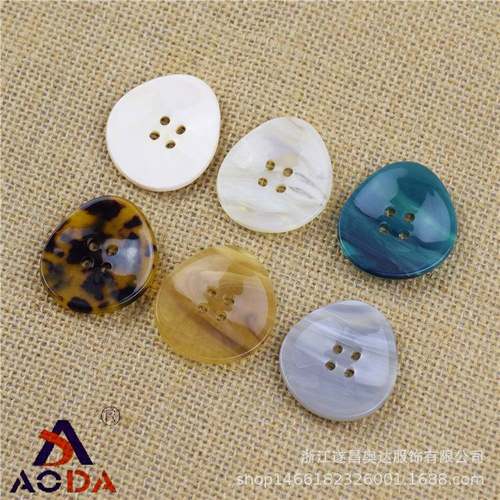 醋酸钮不规则型圆形四钮扣服装眼碗THG服饰扣配件装饰钮扣厂家现