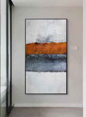 雾痕式极简抽象玄关装饰画道大厅气竖版过走廊壁画QX202103简约客