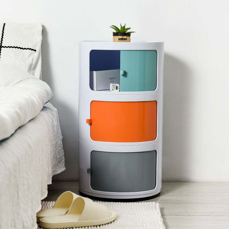 滑门式收纳箱塑料床头柜衣柜收纳盒衣服储物箱杂物储物收纳柜柜子