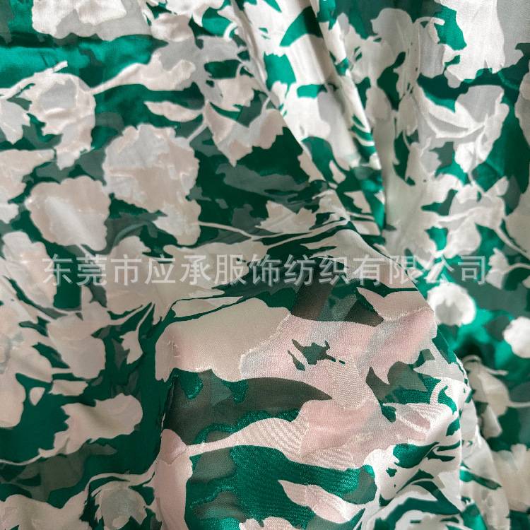 烂花销布料桑蚕丝烧花真丝丝绸布烂花销面料乔绒印花新款量大优惠