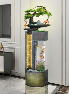 流水件假山鱼缸泉KX-63963水景落地家居喷客厅内加湿器入户招财摆