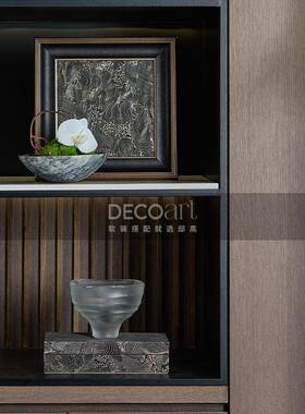 邸DP1832高家居板新中式书书柜样房件装房饰摆件软装柜体饰品陈列