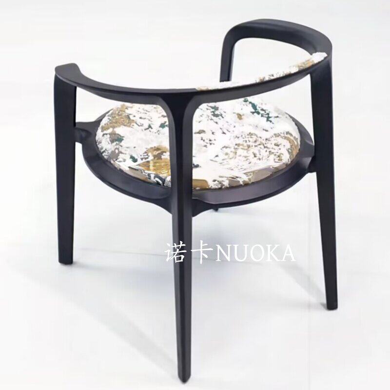TN-M1-22中古风餐椅家用靠背休闲书椅梳妆椅泡茶椅主人椅法式复古