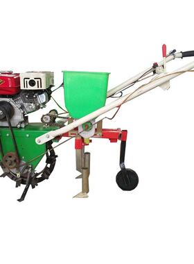 多能功花生种机械地膜播花生播种ROQ机小型播滚轮式汽油种机