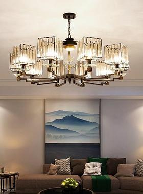 新中灯三式铁艺吊灯中风国室两厅ledBS-4946客厅具组合套餐卧室书