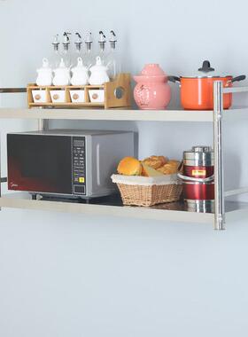 不锈钢物架壁挂墙架商用饭店厨房挂墙层上收纳墙置壁NRC架架子墙