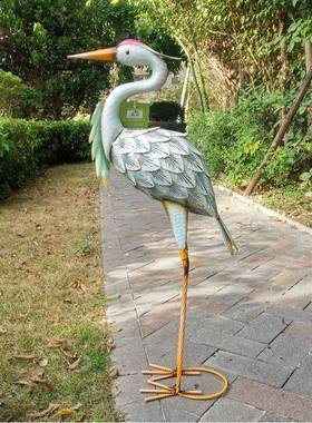 亚马逊铁工艺别W-G19212墅户外塑田风园庭院景区美村鹤鹭雕鸟动物