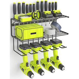 电钻纳架工架具壁挂和支架电动工具放置架收t$*&ysdl车库储物整理