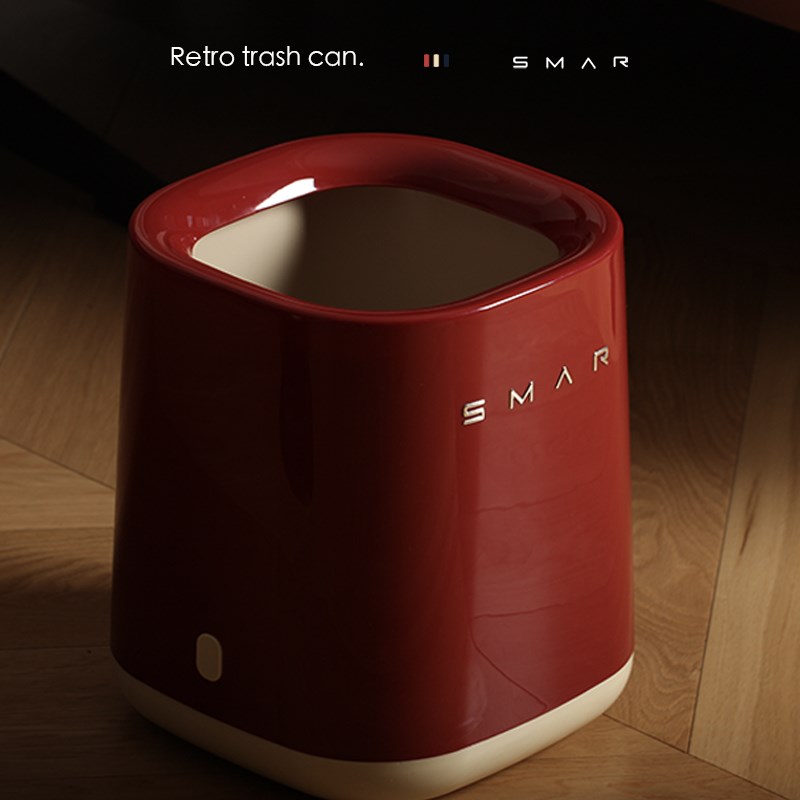 垃圾桶家用2024客厅厨房卫生间厕所卧室办公室茶室收纳桶红色无盖