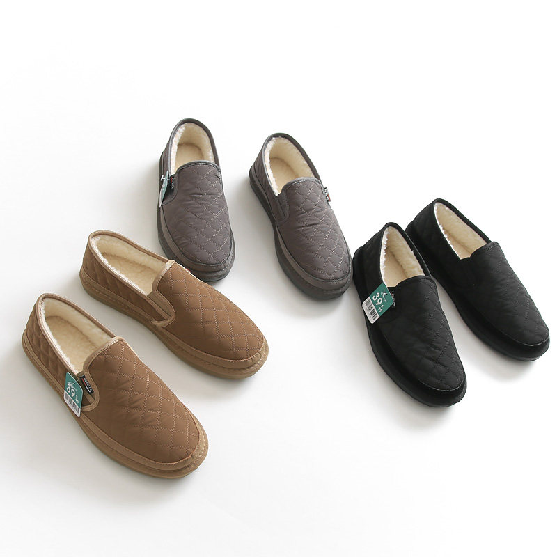 D402冬季加绒加厚保暖棉鞋懒人低帮浅口一脚蹬面包鞋男鞋,流行男鞋,棉鞋,淘宝优惠券,粉丝福利购,淘宝优惠卷