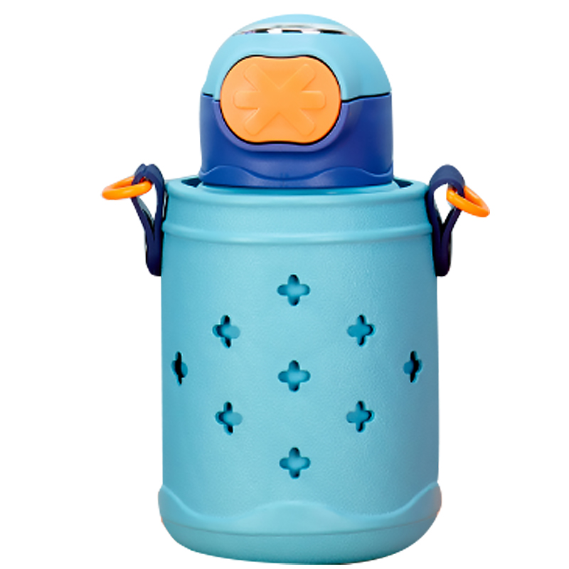 卡通洞洞儿童保温杯316不锈钢大容量男女小学生幼儿园带吸管水杯