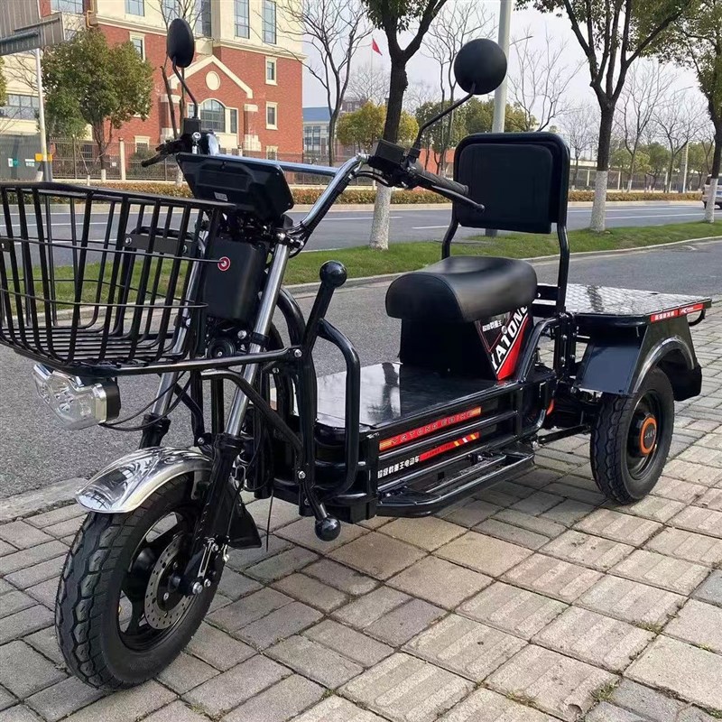 载重王电动三轮车载货长跑王农用路霸老人送货车成Y人电动车拉货