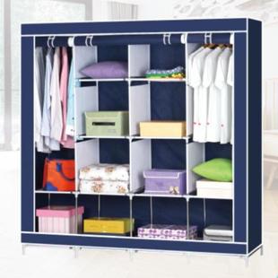 新大款 衣柜空间收纳防尘加易固 落地经济型简组衣柜家用341卧室装