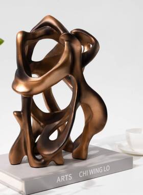 书轻奢异型树件根塑家居饰品摆雕样板房建筑艺术摆设书房书A114柜