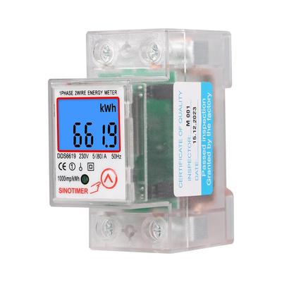 DDS轨6619-013背光0显示家用单858相导子式电多功能电能表5-80A23