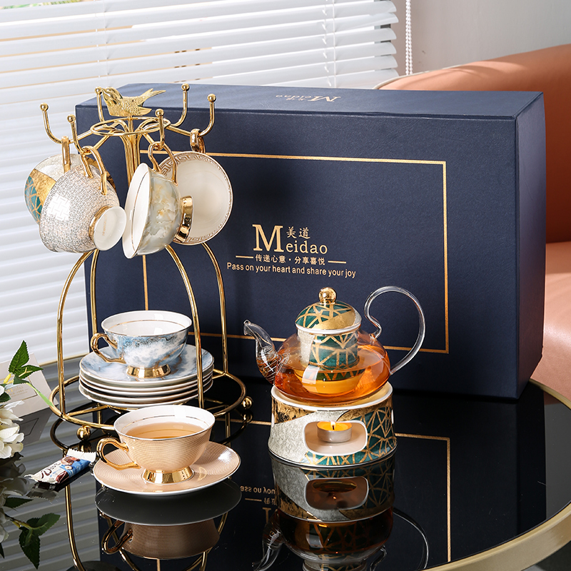 欧式花茶壶套装送闺蜜朋r友搬家礼物乔迁新居礼品英式下午茶具高