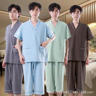 全棉洗中浴心浴服汗蒸服情侣纯棉新款高汇2210档水桑拿服男浴服套