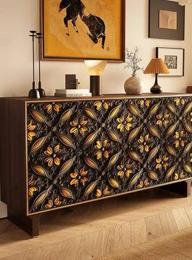 中古风柜美式复古入户玄关柜体家GVL用门口正边对一门柜隔断鞋餐