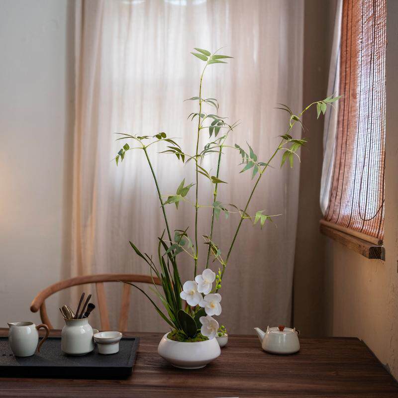 节真节高升竹盆景仿植新绿中式宋代美子学茶室HAIH0430禅意摆件