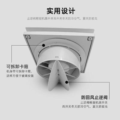 新款排气圆形管道扇换二机气扇小型厨房卫生间家用合一抽风LCW排