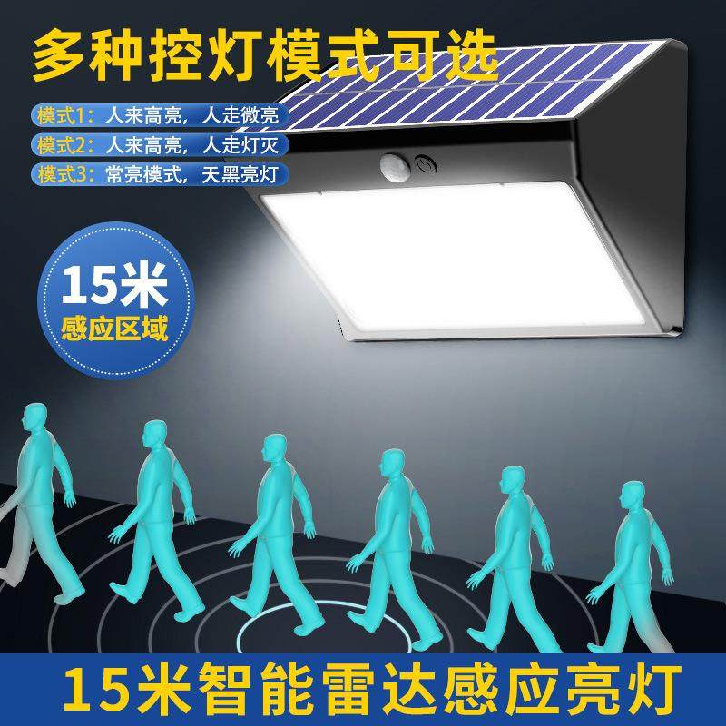202d5跨境亚太马逊阳能灯l防水e庭院透镜壁灯灯人体感应户外壁灯