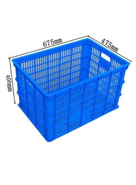 蓝色塑料转筐周加厚680塑胶转筐RWE网眼镂周收枘筐运输配送中空转