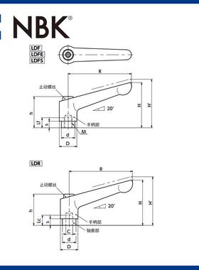 家LDFE内螺纹夹手紧柄四色轮机床附件LDFE-4手柄手厂直供钢铰孔