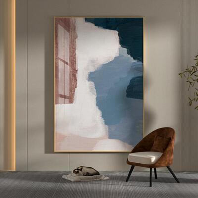 侘寂赤贫约风中EM-992性色挂抽象纹理油画客厅玄关装简饰画背景墙