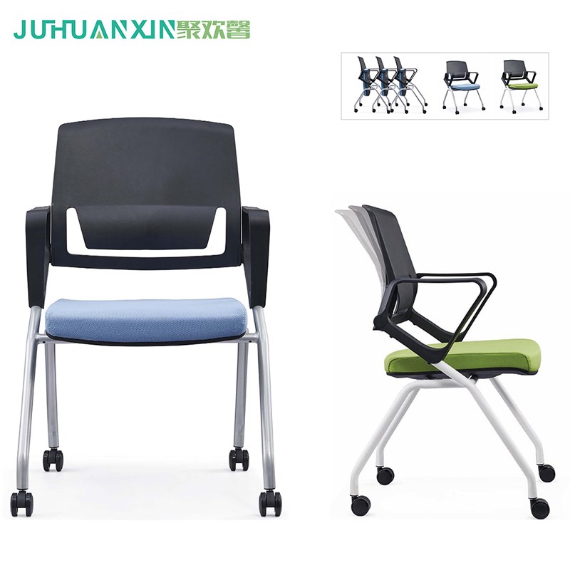 简约折叠培训椅会议椅网布电脑椅学生职员办公S椅扶手家用办公椅