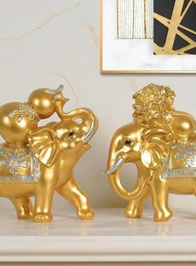 葫芦大象摆饰家居客厅创意电视柜酒柜轻奢招财装饰品乔迁新居礼品