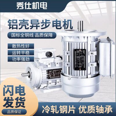 YL8014 8024 550 750W 单相220V铝壳电机 国标全铜单相异步电动机