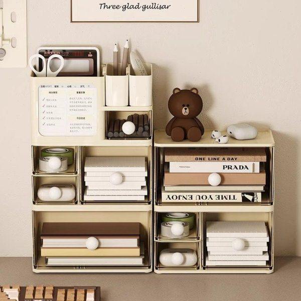 桌面收纳盒抽屉式杂物置物架亚克力公室工位书桌整理文具储物盒,收纳整理,首饰盒,淘宝优惠券,粉丝福利购,淘宝优惠卷